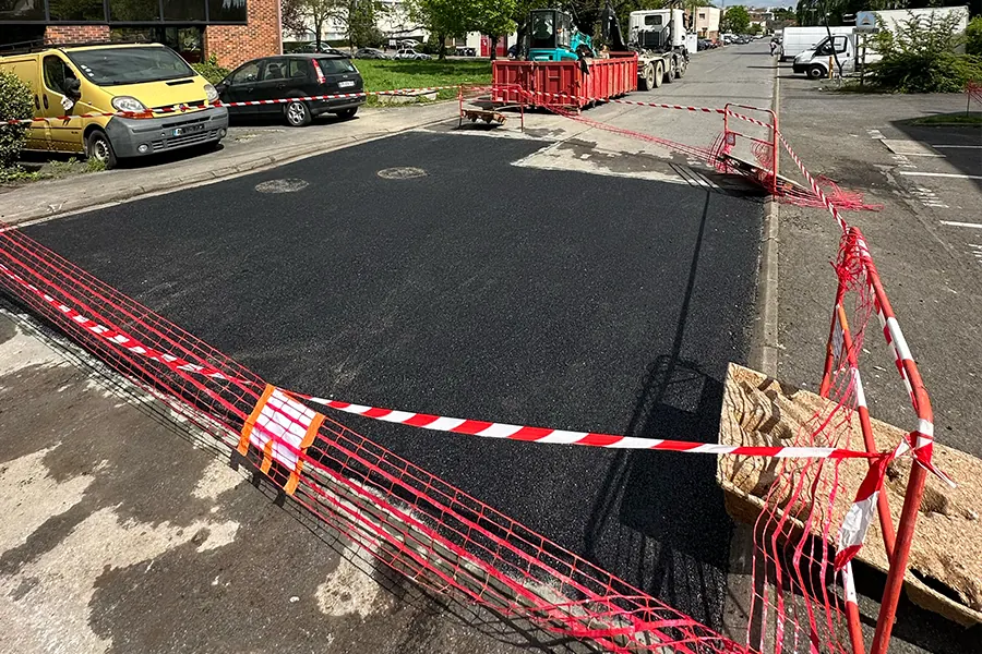 Pose de grave pour enrobé